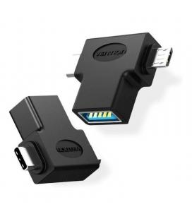 Adaptador usb 3.0 vention ccvbb/ usb tipo-c macho - microusb macho