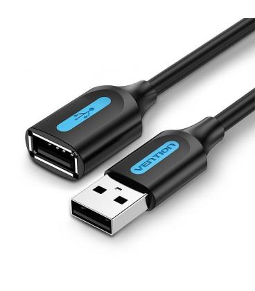 Cable alargador usb 2.0 vention cbibh/ usb macho - usb hembra/ 2m/ negro