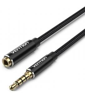 Cable estéreo vention bhcbf/ jack 3.5 macho - jack 3.5 hembra/ 1m/ negro