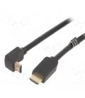 Cable hdmi 2.0 4k acodado vention aaqbh/ hdmi macho - hdmi macho/ 2m/ negro