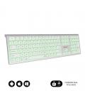 Teclado inalámbrico subblim master/ plata y blanco