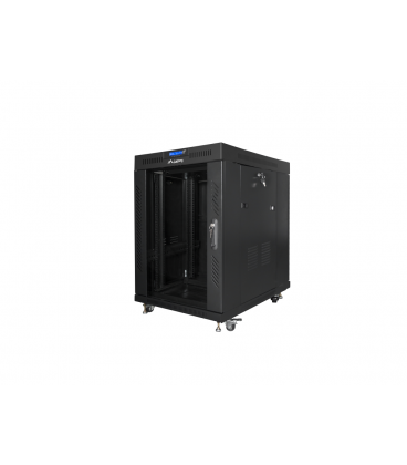 ARMARIO LANBERG RACK 19" 15U 600X800 FLAT PACK NEGRO PUERTA CRISTAL CON LCD