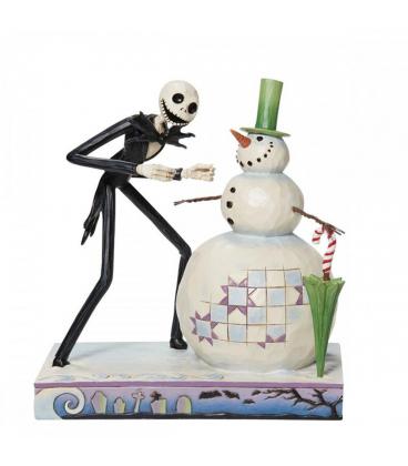 Figura enesco disney pesadilla antes de navidad jack descubriendo muñeco de nieve