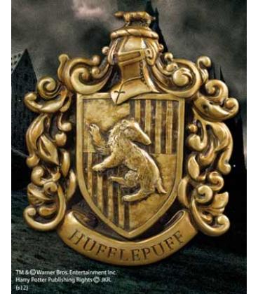 Escudo de pared the noble collection harry potter casa hufflepuff resina 20 x 28 cm