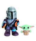 Peluche mattel star wars clan de dos mandalorian y grogu