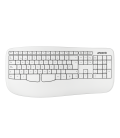 Phoenix k201 teclado ergonómico inalámbrico 2.4ghz blanco