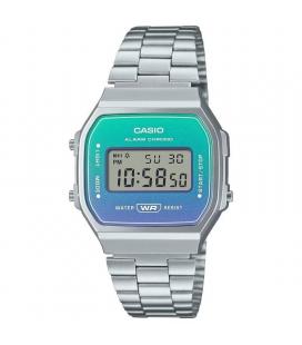 Reloj digital casio vintage iconic a168wer-2aef/ 39mm/ plata y azul