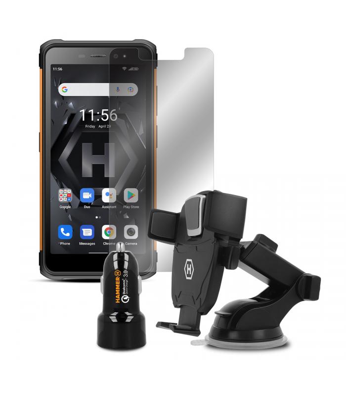 Pack telefono movil smartphone hammer iron 4 extreme pack lte black orange  5.5pulgadas - 32gb rom - 4gb ram - 13 + 0.3 mpx - 5..
