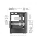 Caja Gaming Semitorre Mars Gaming MC-F/ Blanca