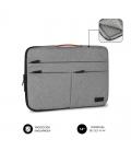 Funda subblim air padding 360 sleeve para portátiles hasta 14'/ gris claro