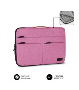 Funda subblim air padding 360 sleeve para portátiles hasta 14'/ rosa