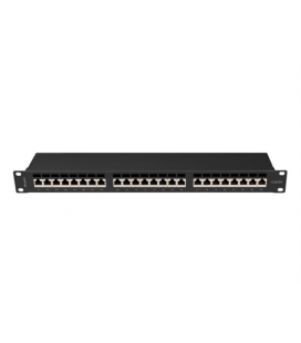 PATCH PANEL 24 PORT 1U 19" CAT.6A FTP BLACK LANBERG