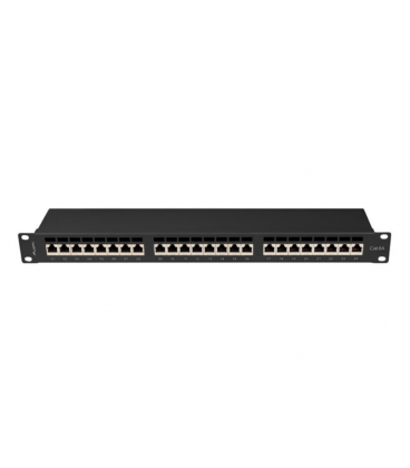 PATCH PANEL 24 PORT 1U 19" CAT.6A FTP BLACK LANBERG