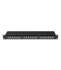 PATCH PANEL 24 PORT 1U 19" CAT.6A FTP BLACK LANBERG