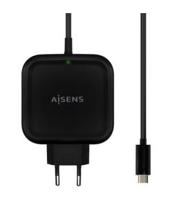 Cargador de Pared Aisens ASCH-1PD65WL-BK/ 1xUSB Tipo-C/ 65W