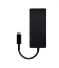 Conversor USB Tipo-C Aisens A109-0679/ HDMI Hembra - VGA Hembra - DVI Hembra - DisplayPort Hembra/ 15cm/ Negro