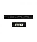 Conversor USB Tipo-C Aisens A109-0679/ HDMI Hembra - VGA Hembra - DVI Hembra - DisplayPort Hembra/ 15cm/ Negro
