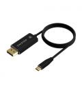 AISENS Cable Conversor Aluminio USB-C a Displayport 8K@60Hz, USB-C/M-DP/M, Negro, 0.8M