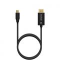 Cable Conversor DisplayPort 8K 60HZ Aisens A109-0687/ USB Tipo-C Macho - Displayport Macho/ 1.8m/ Negro