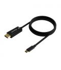 Cable Conversor Aisens A109-0689/ USB Tipo-C Macho - DisplayPort Macho/ 1.8m/ Negro