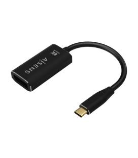 Conversor Aisens A109-0690/ USB Tipo-C Macho - DisplayPort Hembra/ 15cm/ Negro
