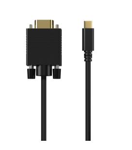 Cable Conversor Aisens A109-0692/ USB Tipo-C Macho - VGA Macho/ 80cm/ Negro