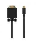 Cable Conversor Aisens A109-0693/ USB Tipo-C Macho - VGA Macho/ 1.8m/ Negro