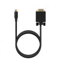 Cable Conversor Aisens A109-0693/ USB Tipo-C Macho - VGA Macho/ 1.8m/ Negro