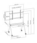 Pedestal movil para suelo ewent ew1542 para TV de 50"-86" carga maxima 120kg