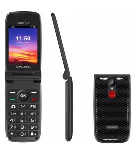 Telefono movil volfen astro flip negro tipo concha - pantalla 2.8 pulgadas - dual sim - camara 0.3mpx