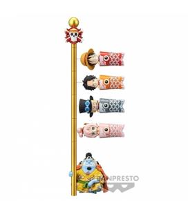 Figura banpresto one piece world collectable figure - carp streamer - 6cm 12 unidades