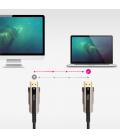 Nanocable Cable HDMI V2.0 AOC 4K@60Hz 18Gbps A/M-A/M, Negro, 80 m