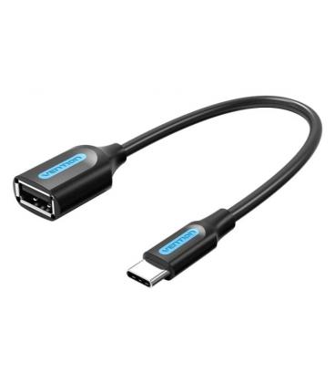 Conversor vention ccsbb/ usb tipo-c macho - usb hembra/ 15cm/ negro