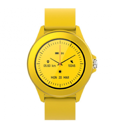 Smartwatch forever colorum cw-300/ notificaciones/ frecuencia cardíaca/ amarillo