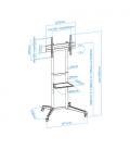 Soporte de Pie Inclinable con Ruedas Tooq FS1170M-B para TV de 37-70"/ hasta 50kg