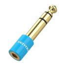 Adaptador jack vention vab-s01-l/ jack 6.5 macho - jack 3.5 hembra/ azul