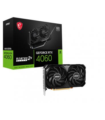 MSI GEFORCE RTX 4060 VENTUS 2X BLACK 8G OC tarjeta gráfica NVIDIA 8 GB GDDR6