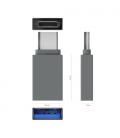 Adaptador USB 3.2 Aisens A108-0718/ USB Hembra - USB Tipo-C Macho/ Gris