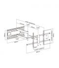 Soporte de Pared Giratorio/ Inclinable/ Nivelable Aisens WT80TSLE-161 para TV de 43-80"/ hasta 50kg