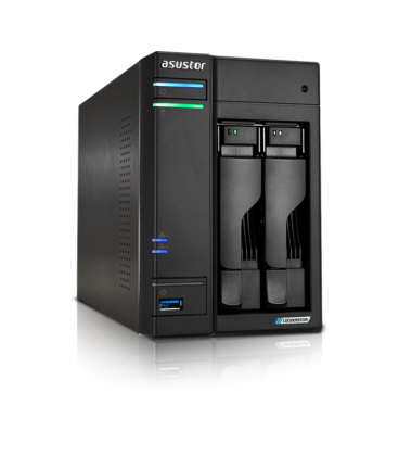 NAS ASUSTOR TOWER 2 BAY QUAD-CORE 2.0GHZ CPU DUAL 2.5GBE PORTS 4GB RAM DDR4