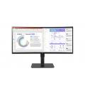 Monitor Profesional Ultrapanorámico Curvo LG 34BQ77QC-B 34"/ WQHD/ Webcam/ Multimedia/ Negro