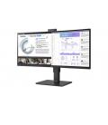 Monitor Profesional Ultrapanorámico Curvo LG 34BQ77QC-B 34"/ WQHD/ Webcam/ Multimedia/ Negro