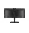 Monitor Profesional Ultrapanorámico Curvo LG 34BQ77QC-B 34"/ WQHD/ Webcam/ Multimedia/ Negro
