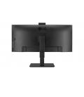 Monitor Profesional Ultrapanorámico Curvo LG 34BQ77QC-B 34"/ WQHD/ Webcam/ Multimedia/ Negro