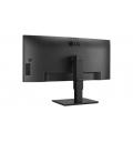 Monitor Profesional Ultrapanorámico Curvo LG 34BQ77QC-B 34"/ WQHD/ Webcam/ Multimedia/ Negro