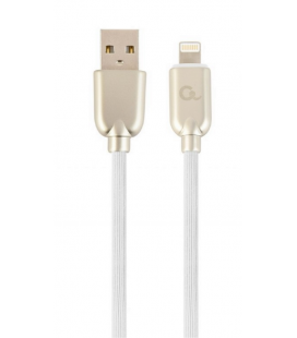 CABLE DE DATOS Y CARGA GEMBIRD 8 PINES DE CAUCHO PREMIUM, 1 M, BLANCO