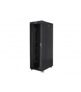 ARMARIO LANBERG RACK 19" 42U 800X1200 FLAT PACK NEGRO PUERTA CRISTAL CON LCD