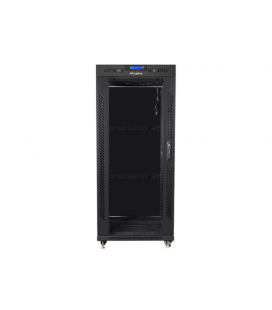 ARMARIO LANBERG RACK 19" 22U 800X1000 FLAT PACK NEGRO PUERTA CRISTAL CON LCD