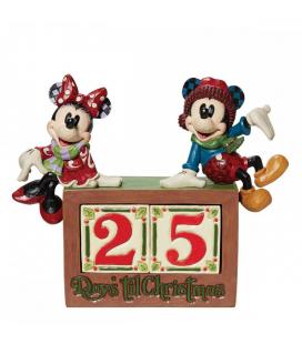 Figura enesco disney mickey & minnie calendario de navidad