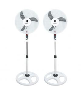 Ventilador de pie thulos et - f16sfv2 - pack 2 40cm - regulable hasta 1.3m - 45w